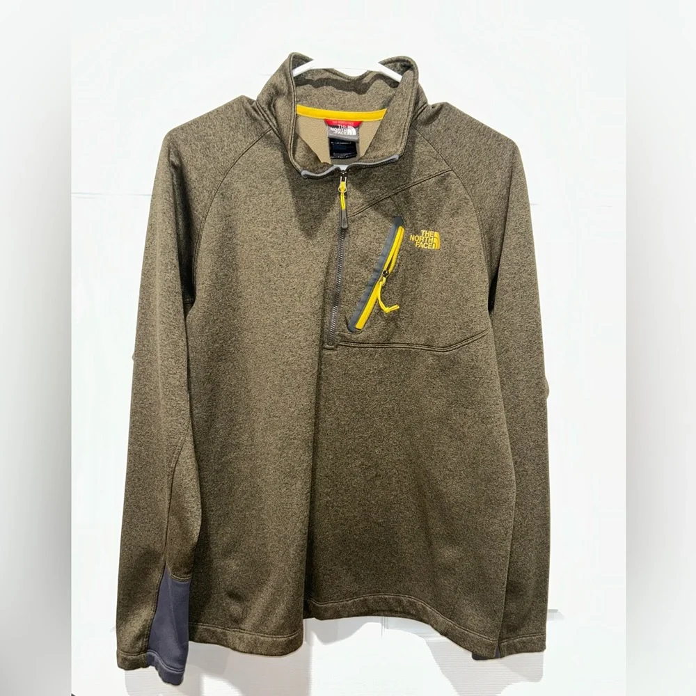 The North Face 1/2 Zip Fleece Men’s‎ M Medium Green Pullover Sweatshirt